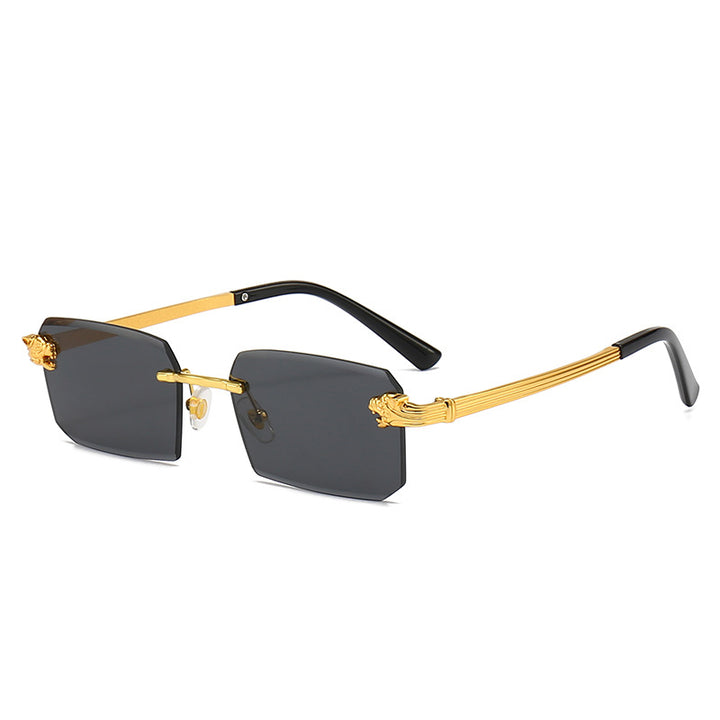 Damen Modische Sonnenbrille mit facettiertem Rahmen und luxuriösen Akzenten Karnz