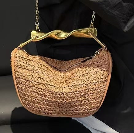 Damen elegante Handtasche mit Kettenhenkel Karnz