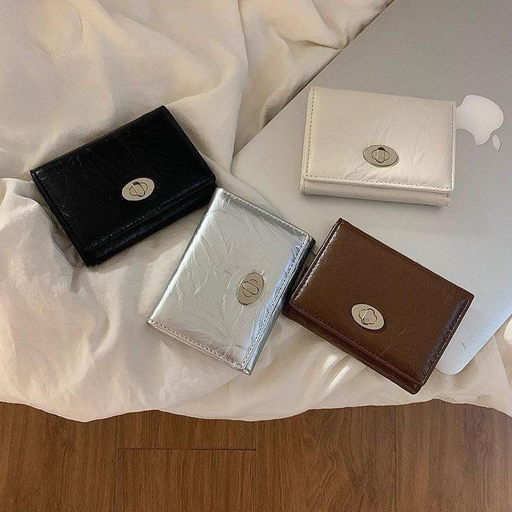Elegante Strukturierte Leder Geldbörse Karnz