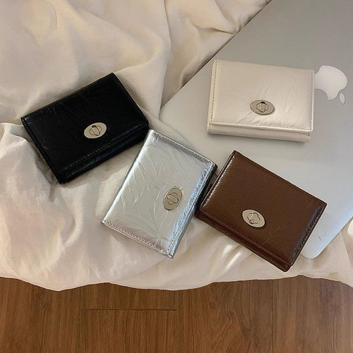 Elegante Strukturierte Leder Geldbörse Karnz