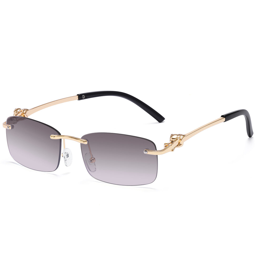Damen elegante Sonnenbrille mit aufwendig gestaltetem Metallrahmen Karnz
