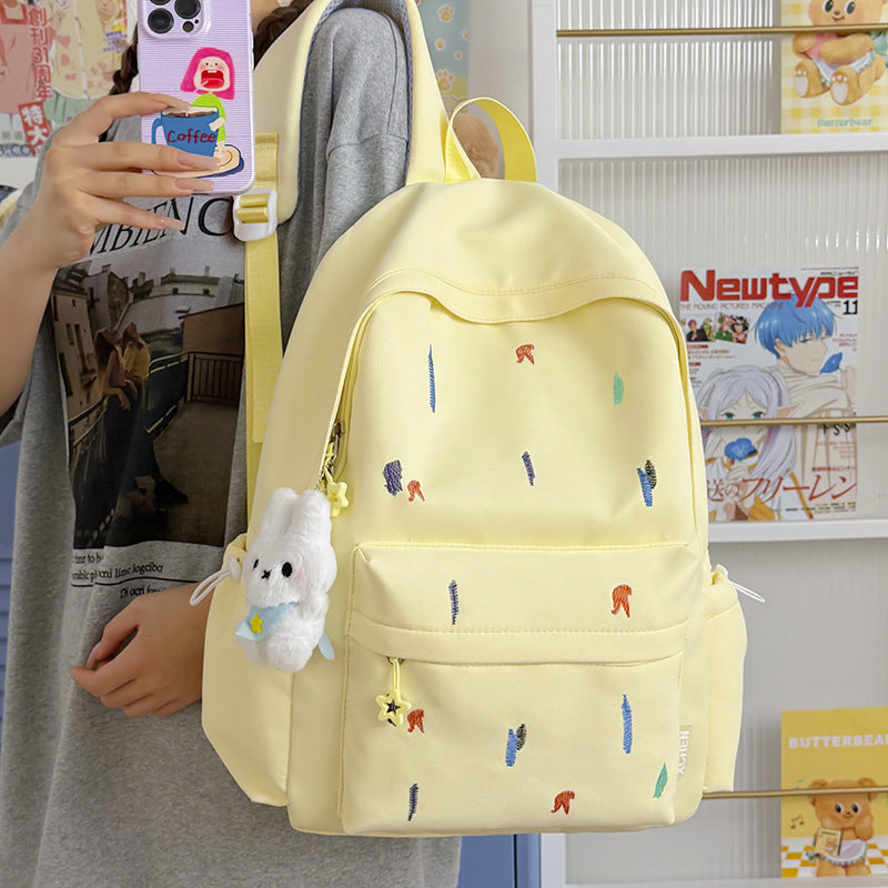 Leichter Rucksack mit süßem gesticktem Design Karnz