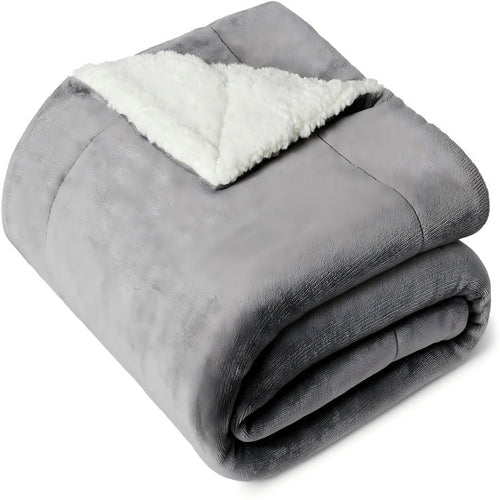 Umkehrbare Plüsch-Sherpa-Decke Karnz