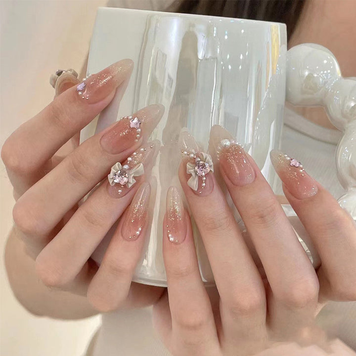 Dekorative Glitzernde Press-On Nail Tips Karnz