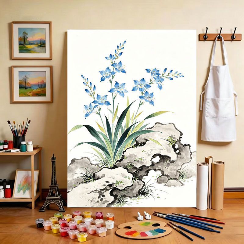 Blumeninspiriertes Leinwandkunstwerk Karnz