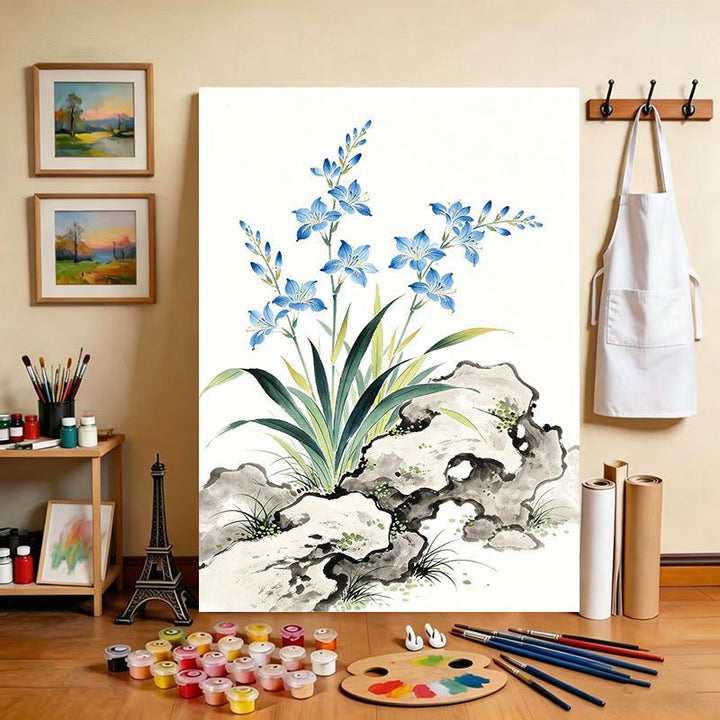 Blumeninspiriertes Leinwandkunstwerk Karnz