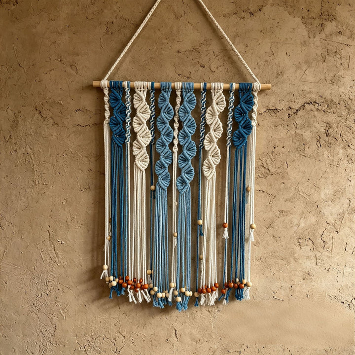 Floral Macrame Wandbehang Karnz