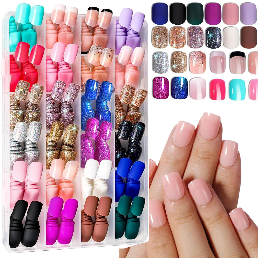 Vielseitiges Multi-Design Press-On Nagelset Karnz