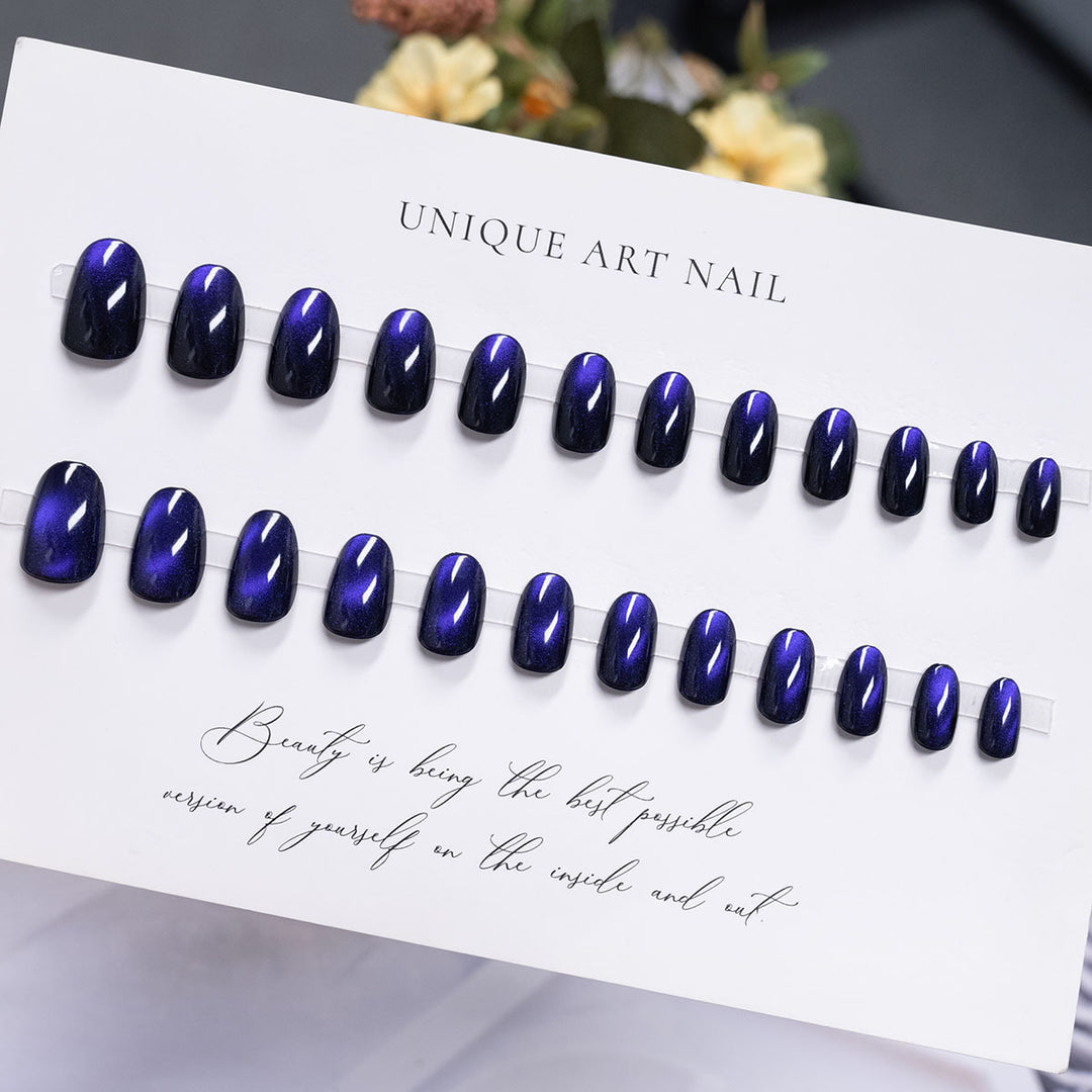 Glänzendes, langanhaltendes Press-On-Nagelset