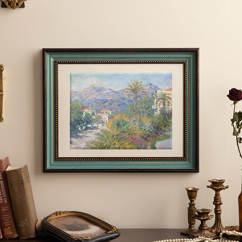Vintage Blumen Kunstwerk Rahmen