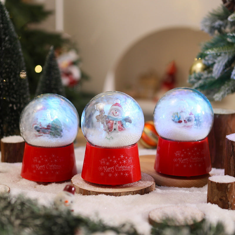 Schneekugel mit Weihnachtsmann und Tannenbaum Karnz