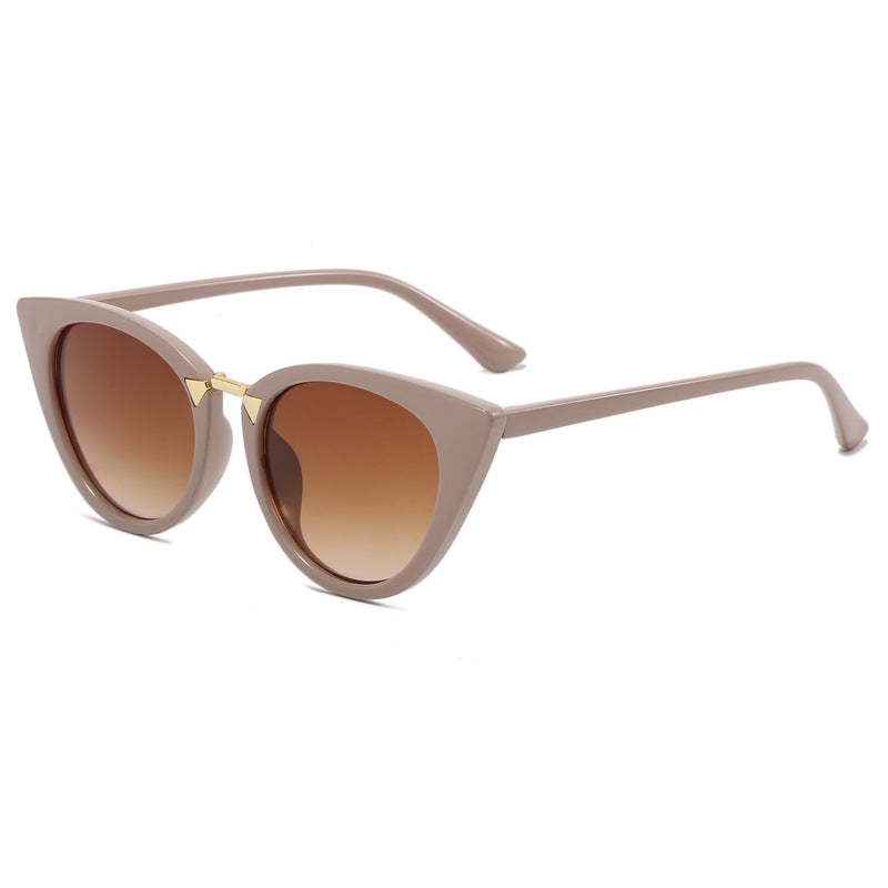 Damen Cat-Eye Sonnenbrille mit elegantem goldenen Detail Karnz