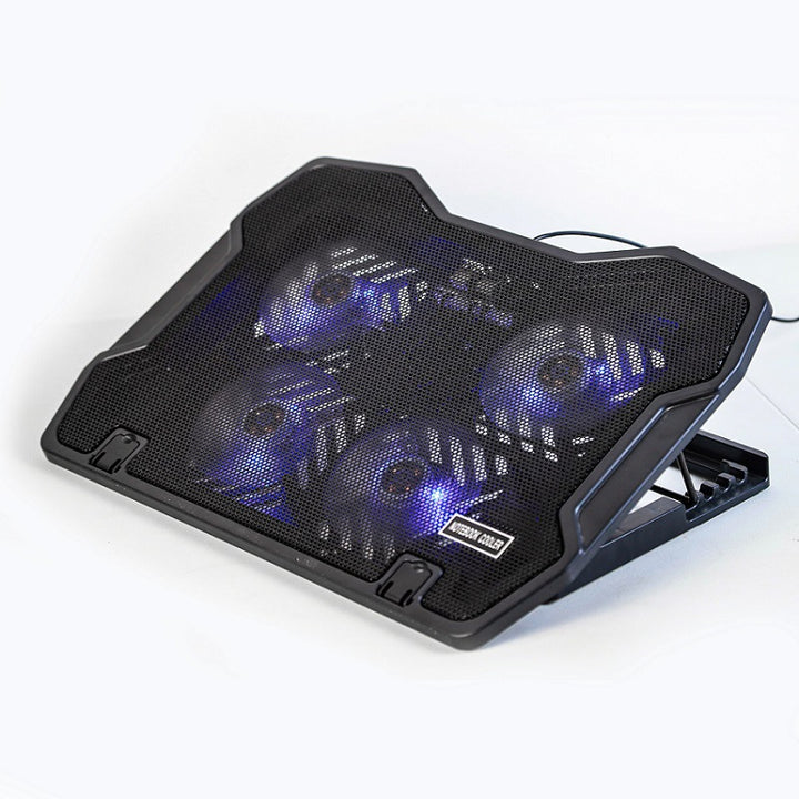 Laptop-Kühler mit Quattro Lüftern und Rgb-Beleuchtung Karnz