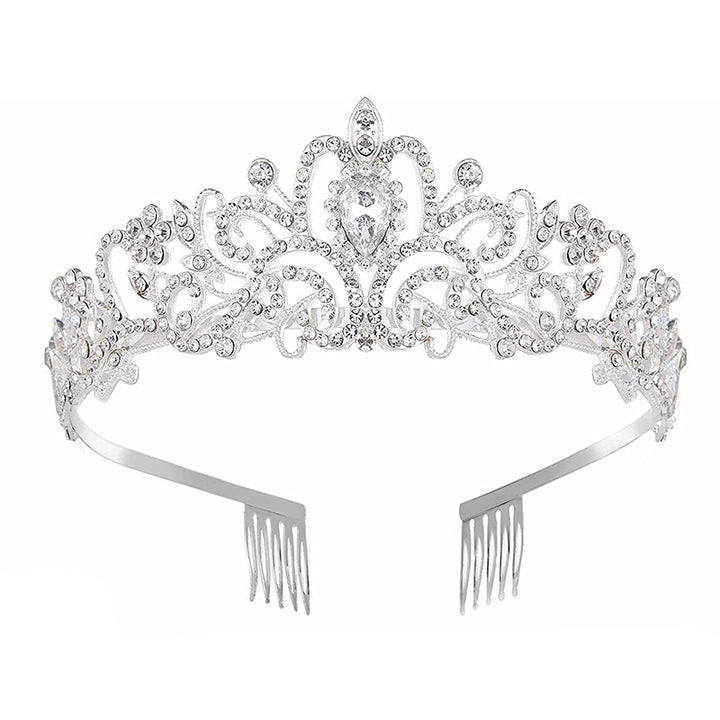Damen Funkelnde Kristall-Tiara mit filigranem Design Karnz