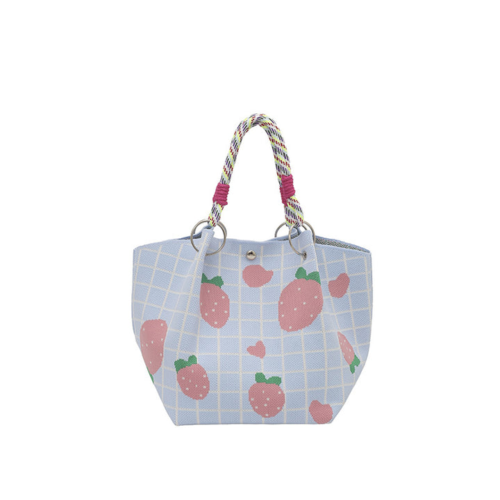 WoFloral Print Texturiertes Handtasche Karnz