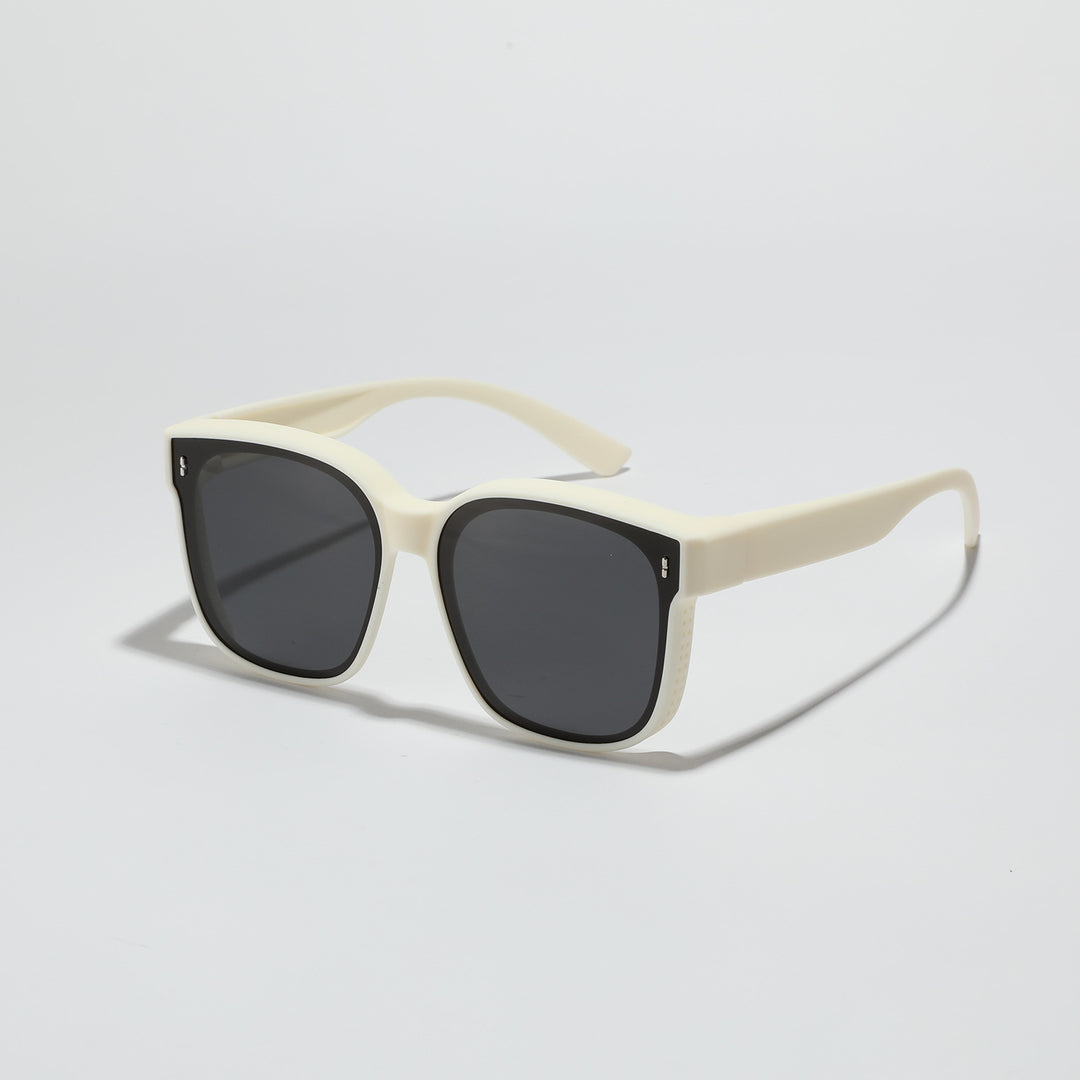 Damen quadratische Sonnenbrille mit modernem, hochglänzendem Rahmen und UV-Schutz Karnz
