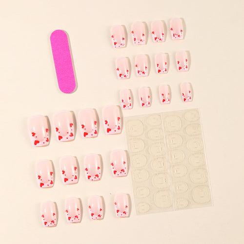 Herz-Akzent Acryl-Nagelverlängerungen Karnz