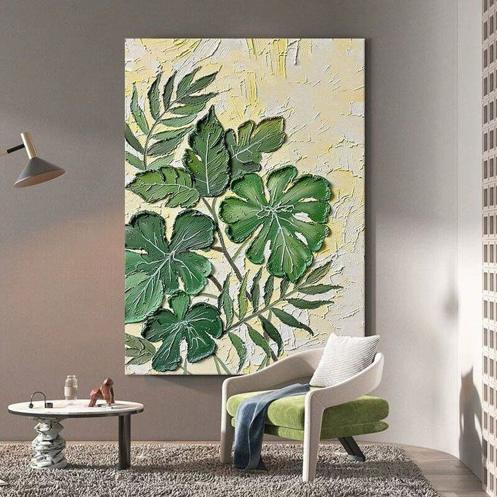 Texturiertes Botanisches Leinwand-Wandkunst