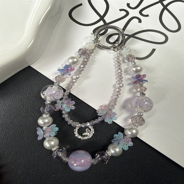 Florale Perlen Charm Halskette Karnz