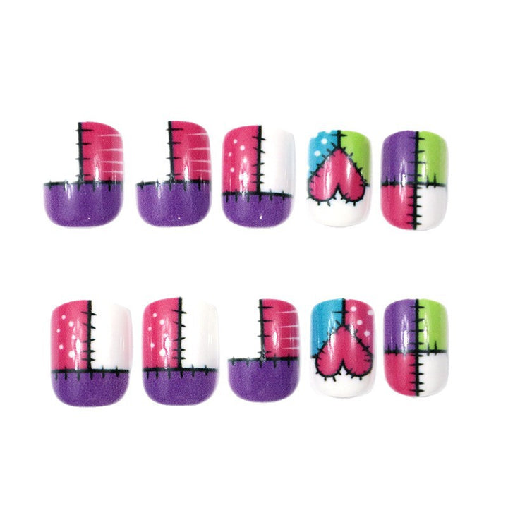 Künstlerisches Herz-Print-Nagelkunst-Set Karnz