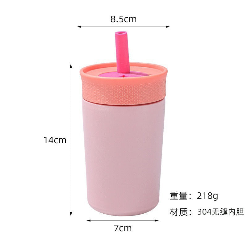 Damen isolierter Kaffeebecher mit integriertem Trinkhalm Karnz