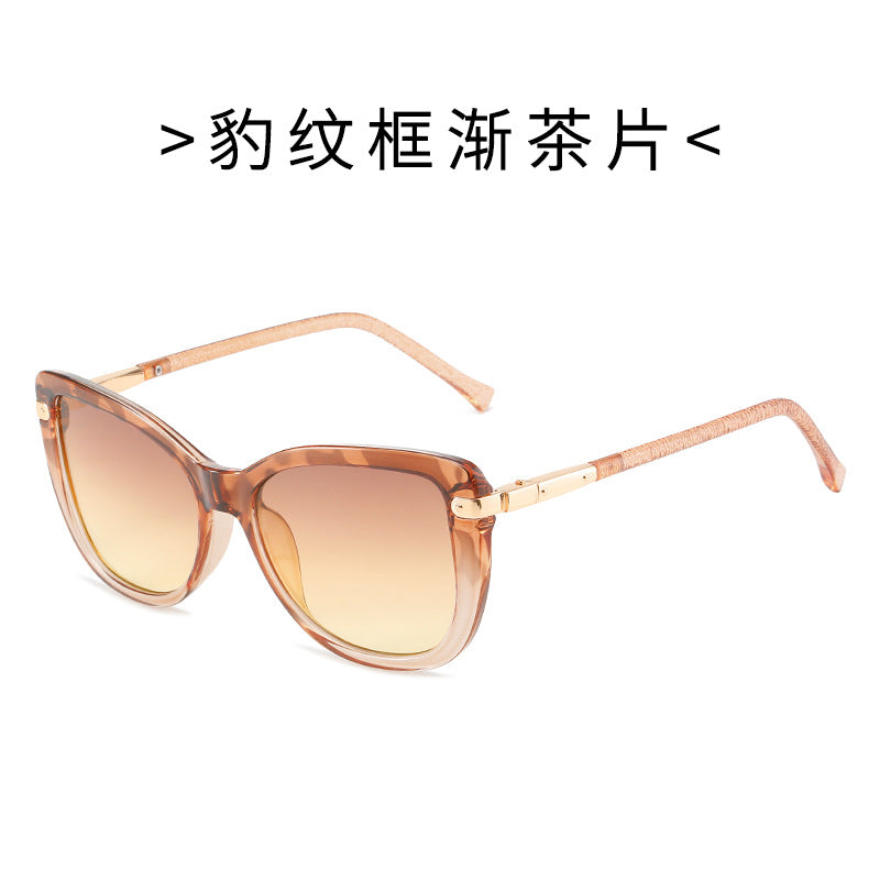 Damen Modische Katzenaugen-Sonnenbrille mit luxuriösem Rahmen Karnz