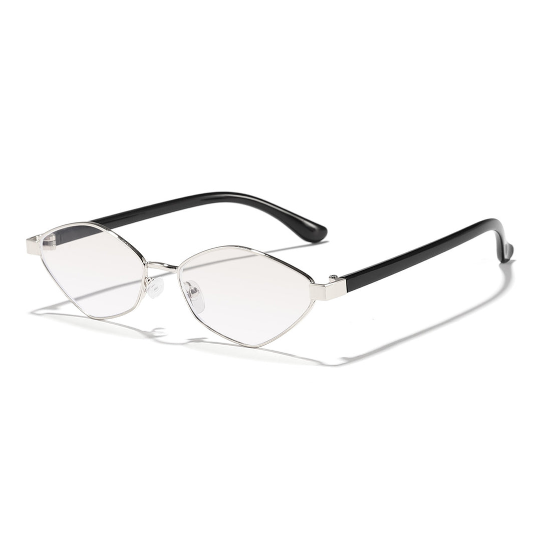 Damen Katzenaugen Sonnenbrille mit braunen Gläsern und elegantem Metallrahmen Karnz