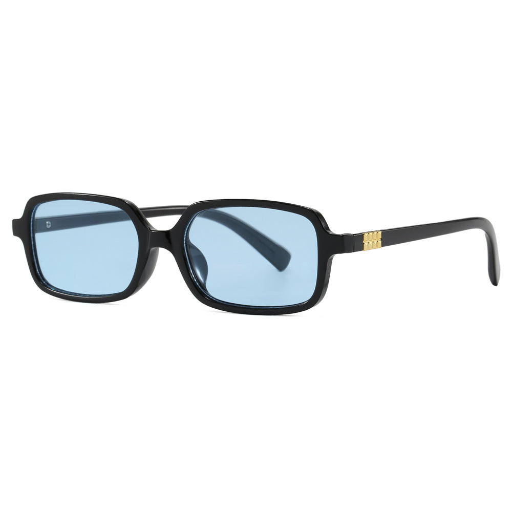 Damen modische quadratische Brille mit elegantem Kunststoffrahmen und goldenen Akzenten Karnz