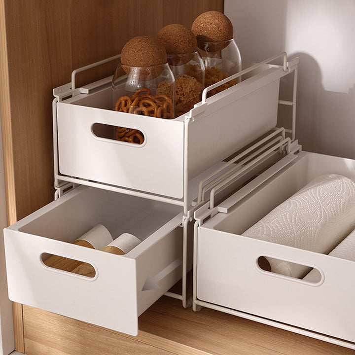 Küchenablagebox und Spülbecken-Organizer mit verstellbarem Gestell