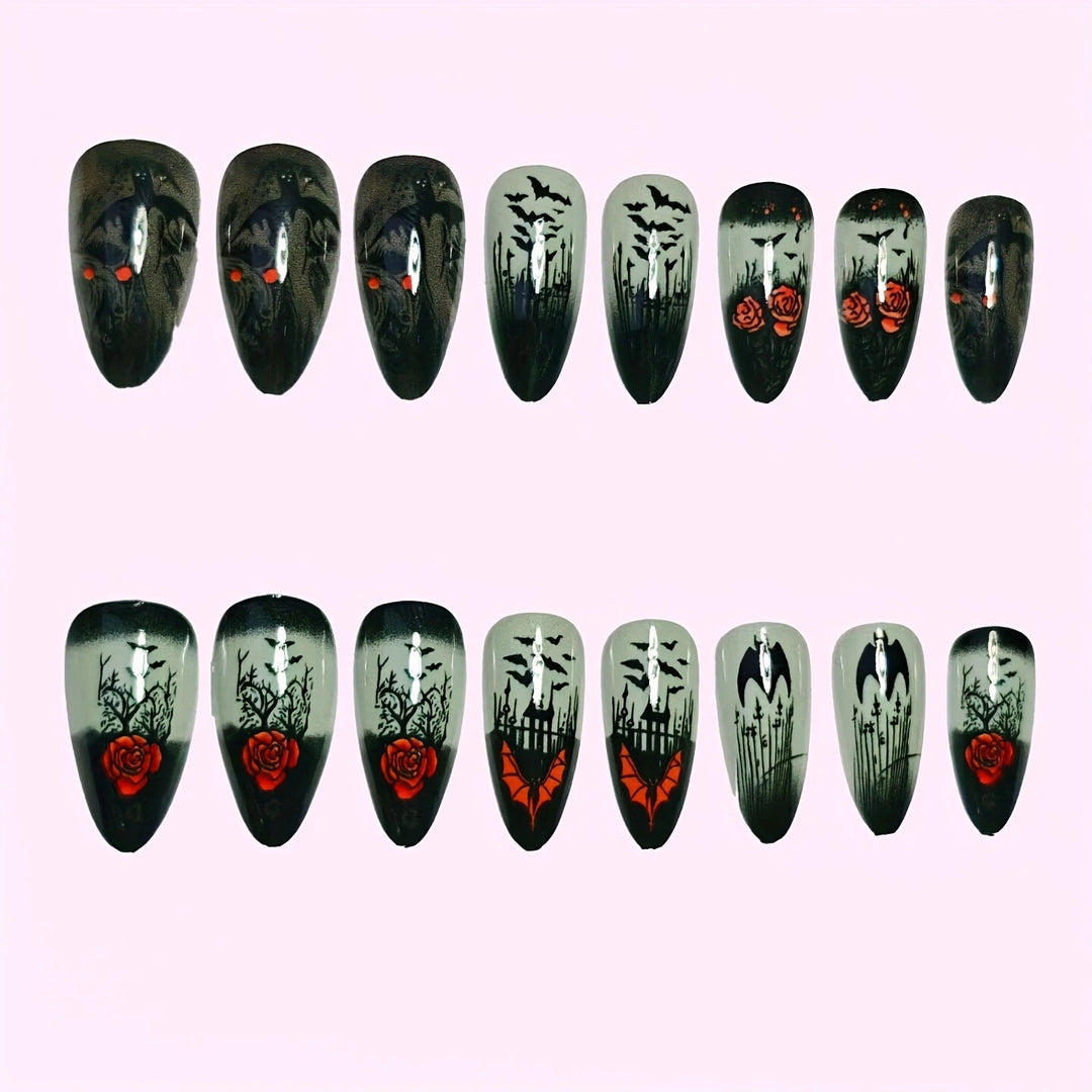 Gothic-Themen Lange Stiletto Nagelkunst