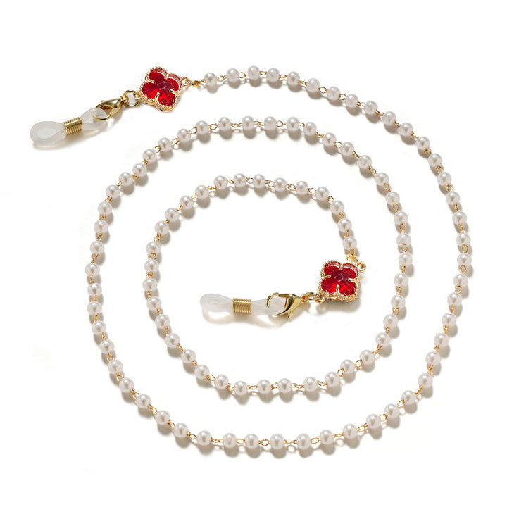 Elegante Brillenhalterkette mit Perlenakzenten Karnz