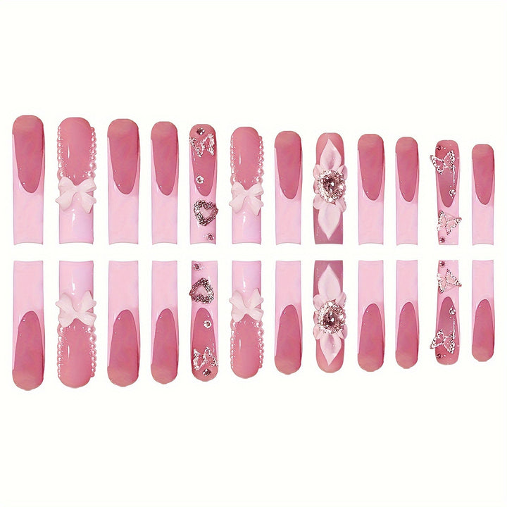 Dekorativer Press-On Nagelset Karnz