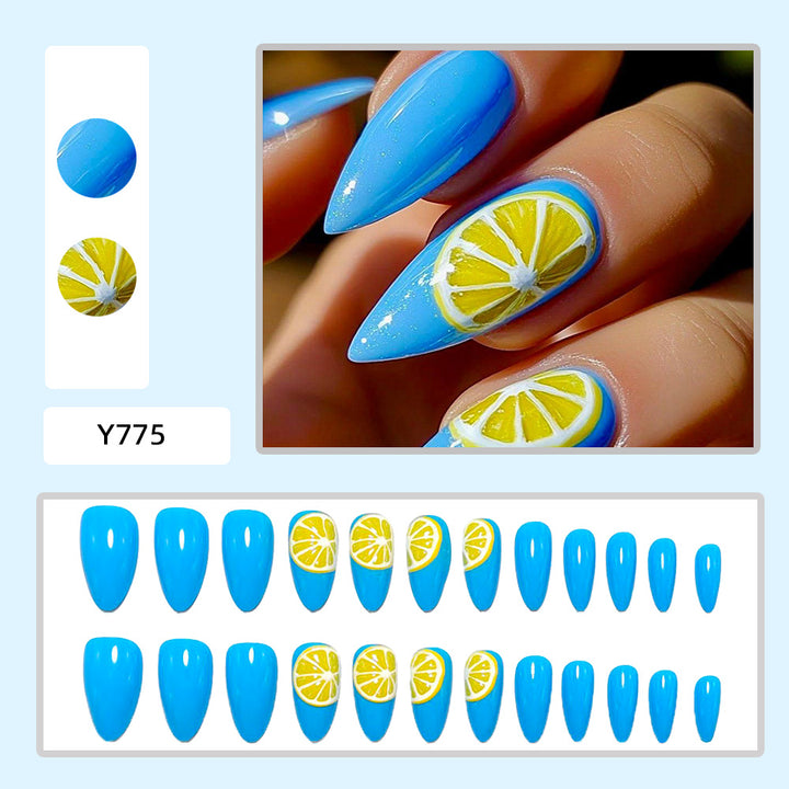 Kunstnägel mit Zitronendesign Karnz