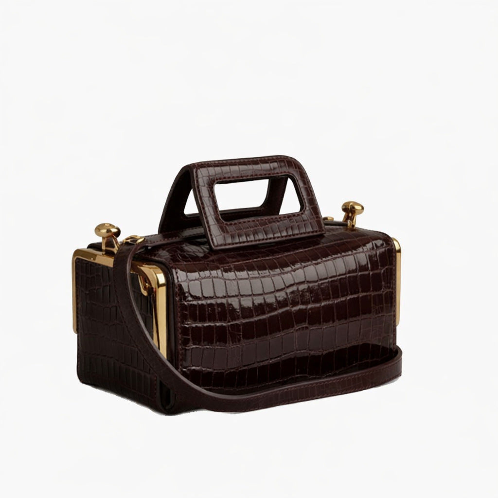 Elegante Krokodil Muster Handtasche