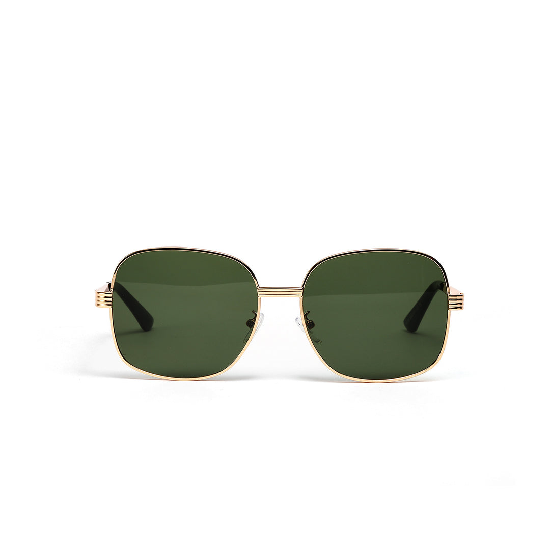 Damen modische kantige Sonnenbrille mit luxuriösem goldenen Rahmen Karnz