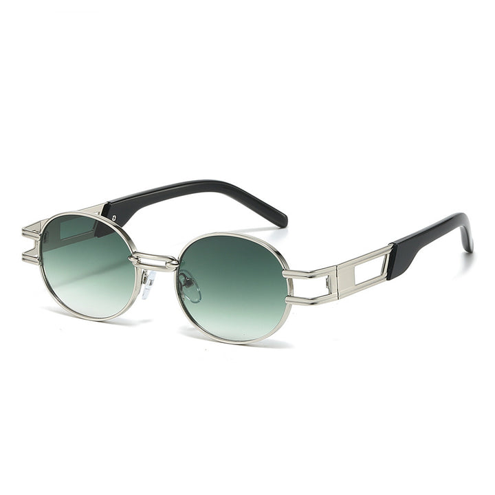 Moderne Minimalistische Runde Sonnenbrille Karnz