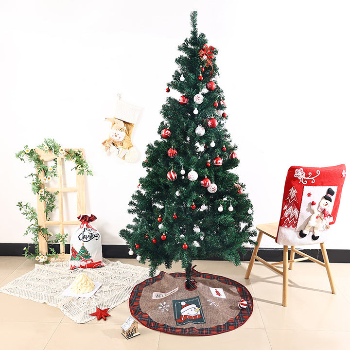 Weihnachtsbaumdecke aus Jute mit festlichem Weihnachtsmann-Motiv Karnz