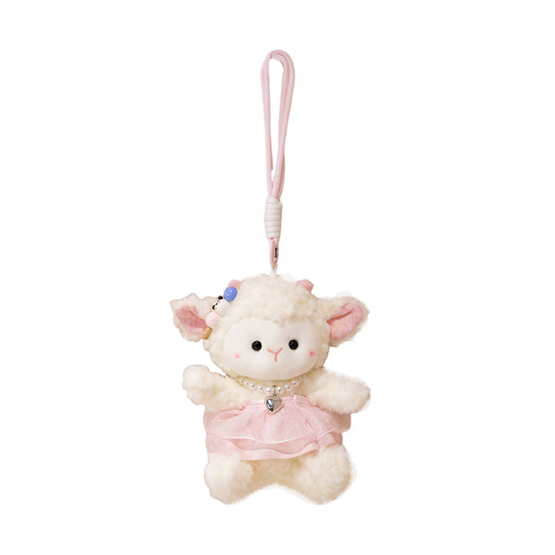 Plüsch Ram Doll Bag Charm Anhänger Schlüsselanhänger mit Kleid und Schlaufe Karnz