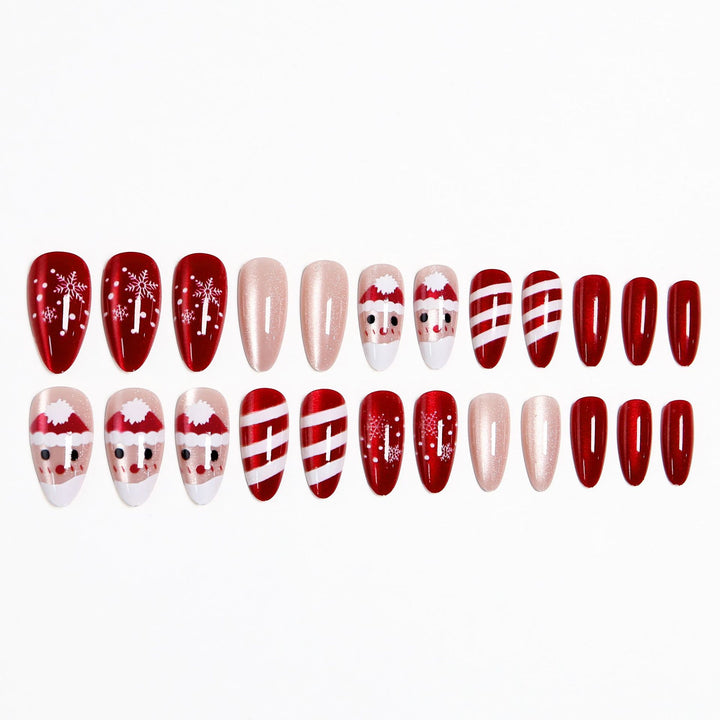 Kunstnagelset mit festlichen Weihnachtsmotiven Karnz