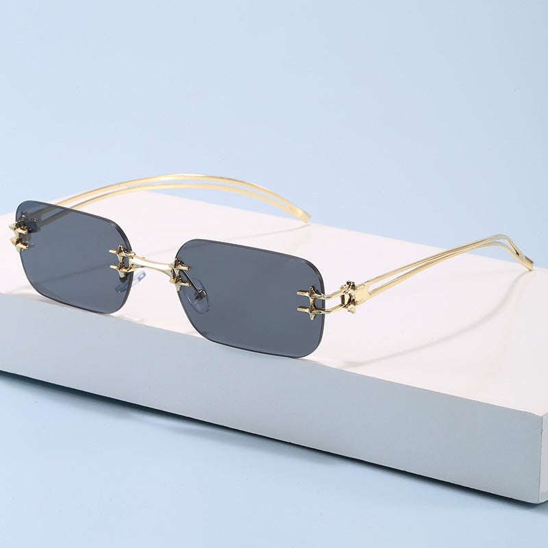 Modische Metall-Sonnenbrille mit Rechteckigem Rahmen Karnz