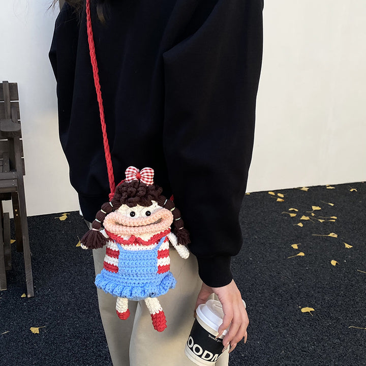 Kreative Häkelpuppe Handtasche