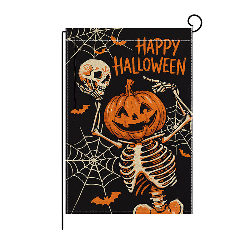 Halloween Willkommen Dekorative Gartenflagge
