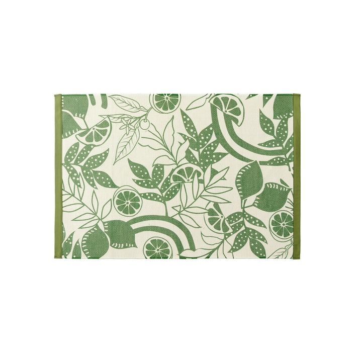 Dekorativer Jacquard‑Tischläufer mit floraler Webstruktur und verstärkter Kante