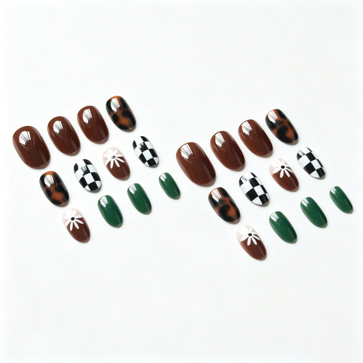 Künstlerisches gemischtes Muster Nagelkunst Set