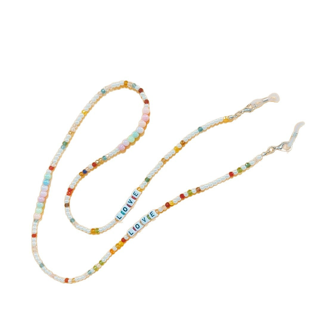 Brillenhalterkette mit Bunten Perlen Karnz
