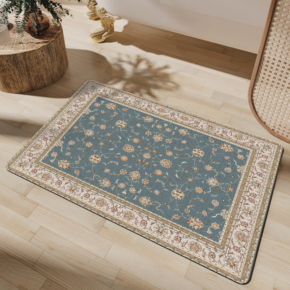 Vintage Floral Decorative Badmat Karnz