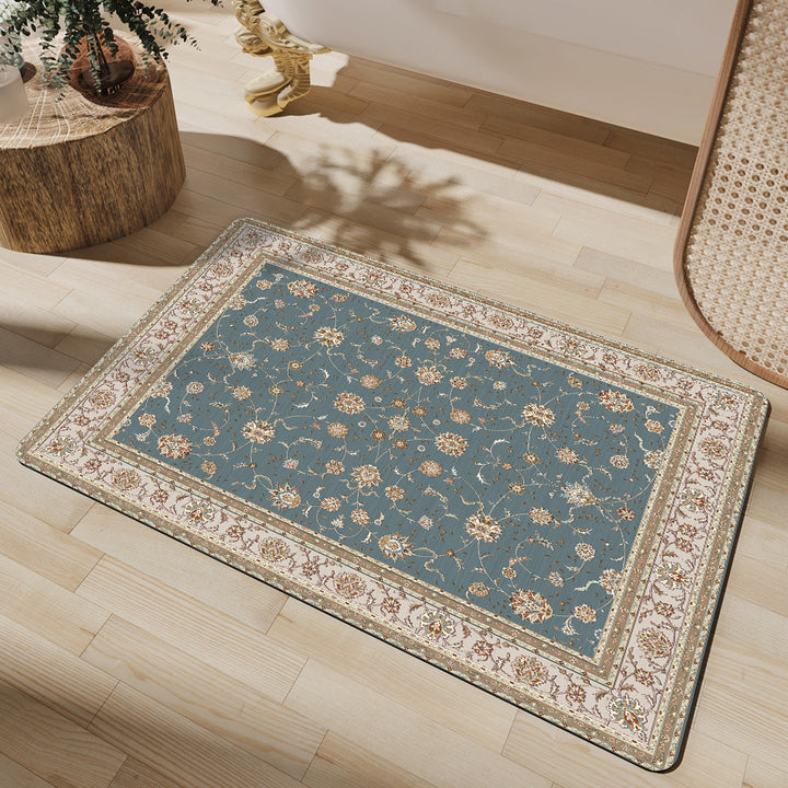 Vintage Floral Decorative Badmat Karnz