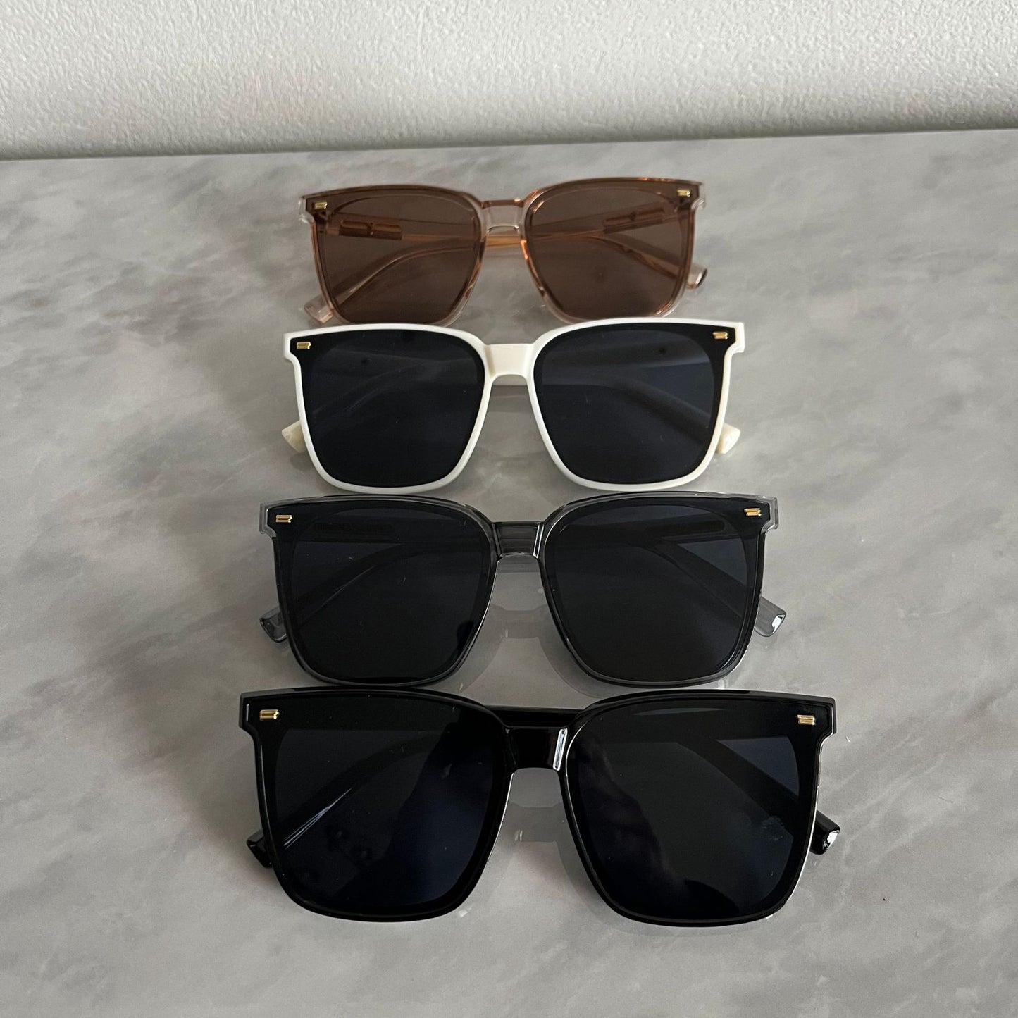 Damen quadratische Sonnenbrille mit stilvollem Design und UV-Schutz Karnz