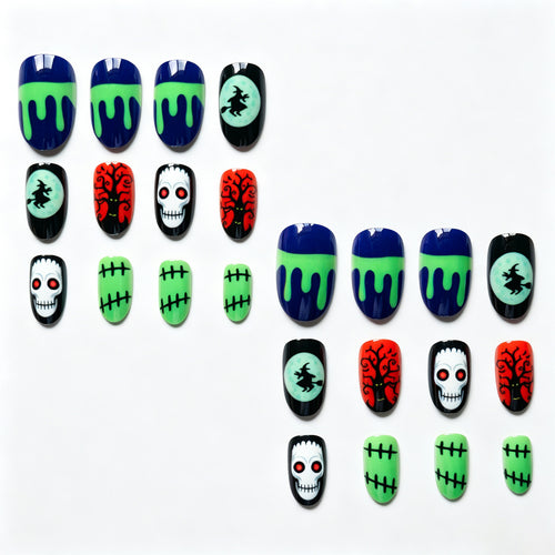 Halloween-Thema Künstlerische Nagelkunst