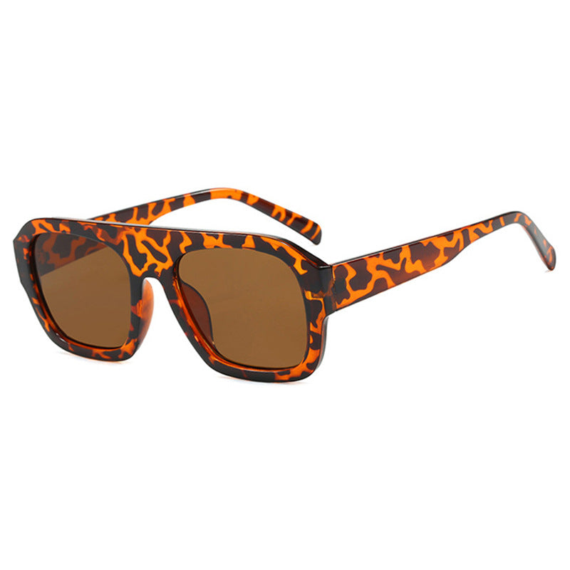 Damen modische Sonnenbrille mit robustem Rahmen und breiten Gläsern Karnz